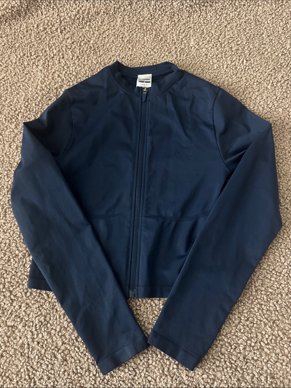 Gymshark Navy Full-Zip Crew Jacket